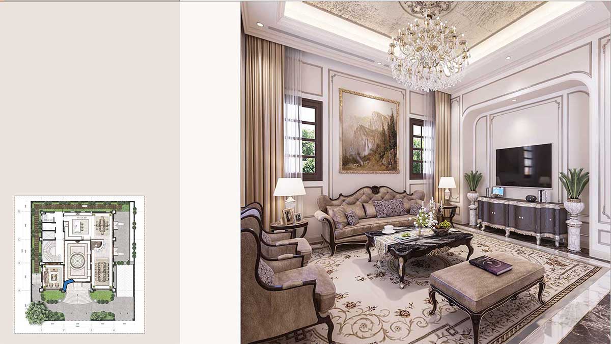 biệt thự Vạn Phúc Mansion - Phòng khách