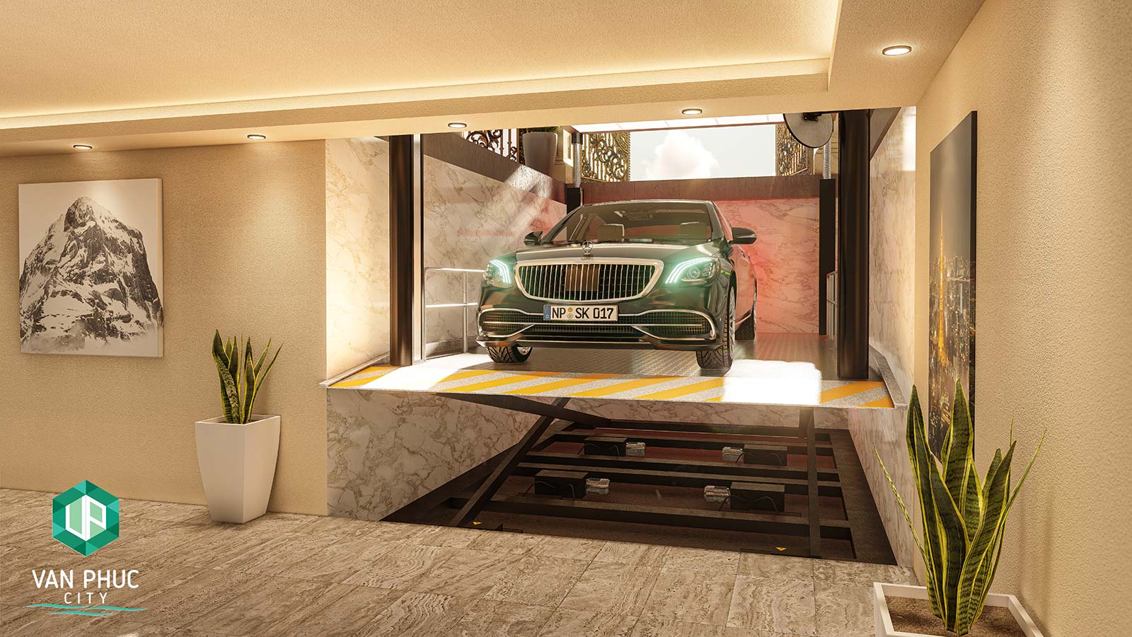 Jardin Villas - hầm âm & thang nâng