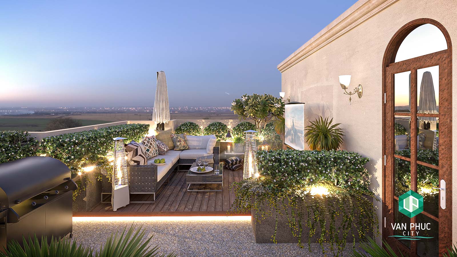 Jardin Villas sân thượng