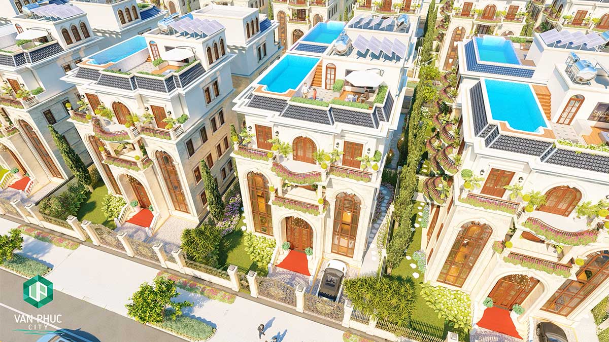 Hồ bơi sân thượng biệt thự vạn phúc Jardin Villas