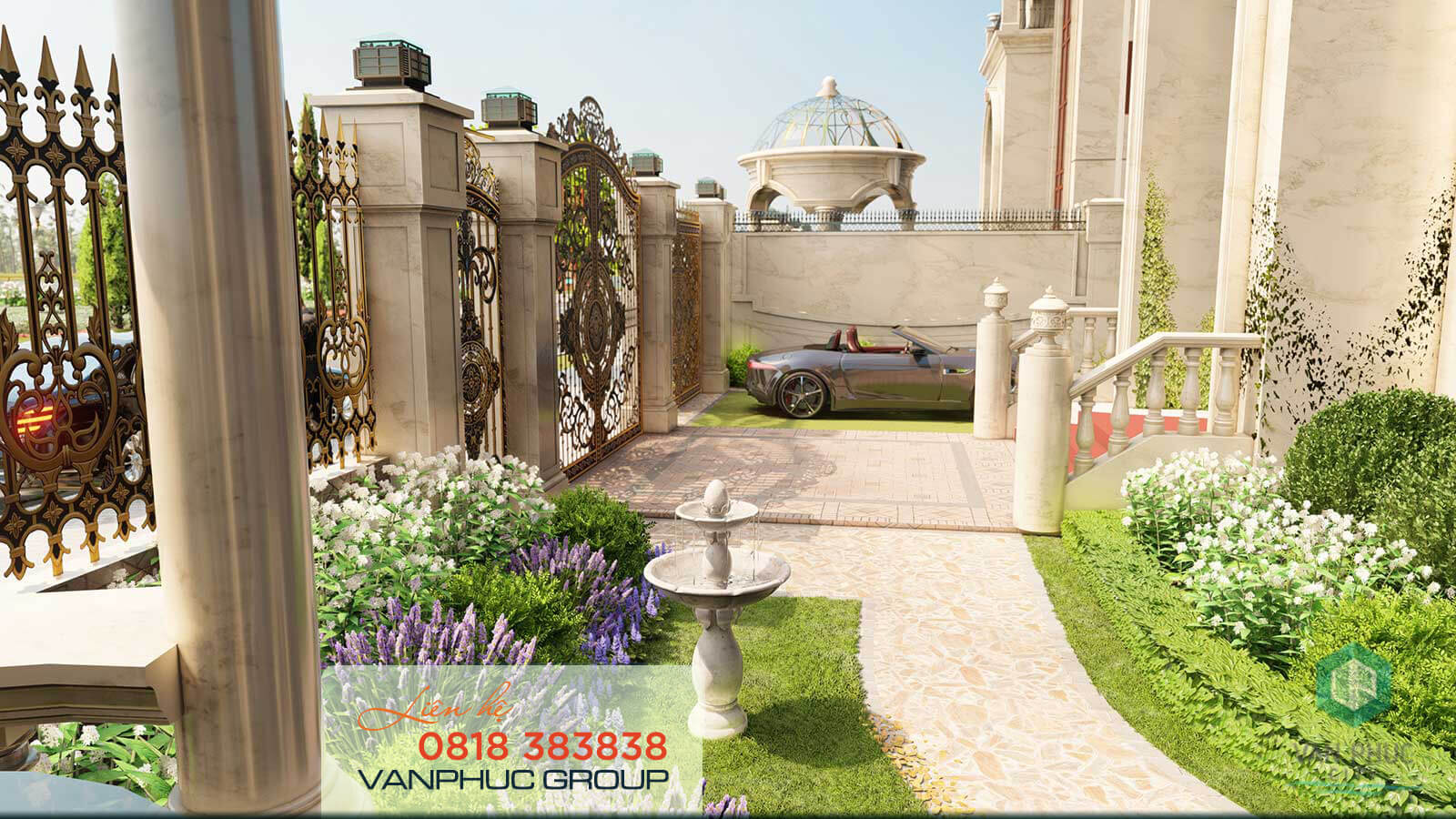 khu vuon truoc nha biet thu jardin van phuc city