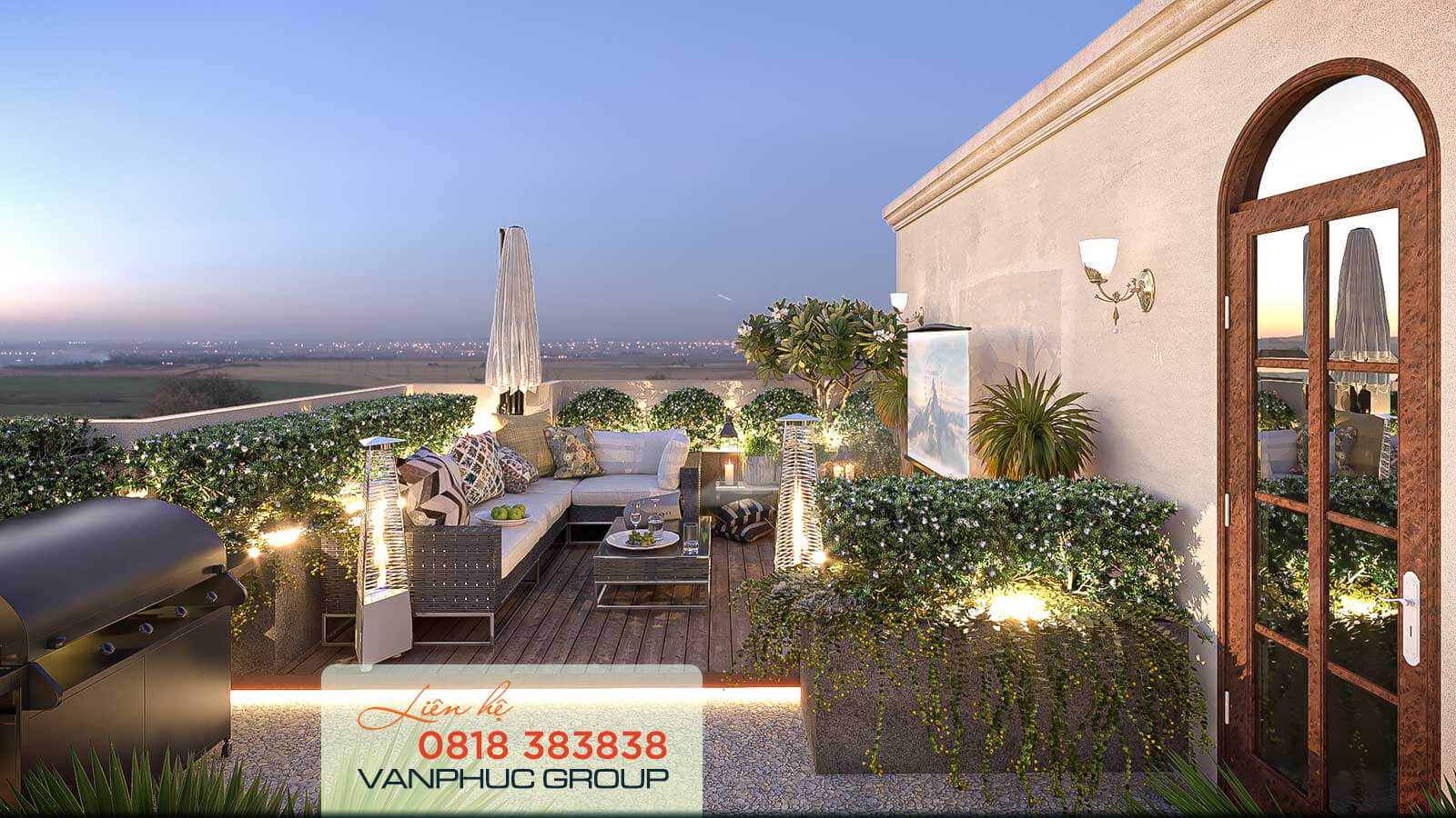 vuon tren khong biet thu jardin villas van phuc city