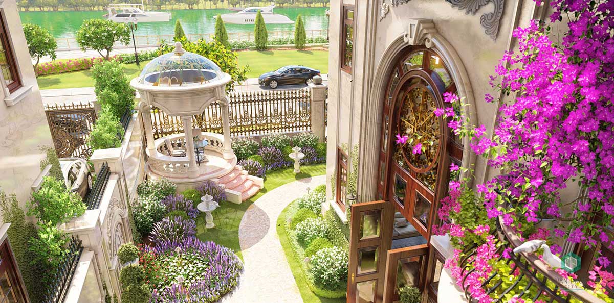 Van Phuc Jardin Villas - vườn hoa ban công