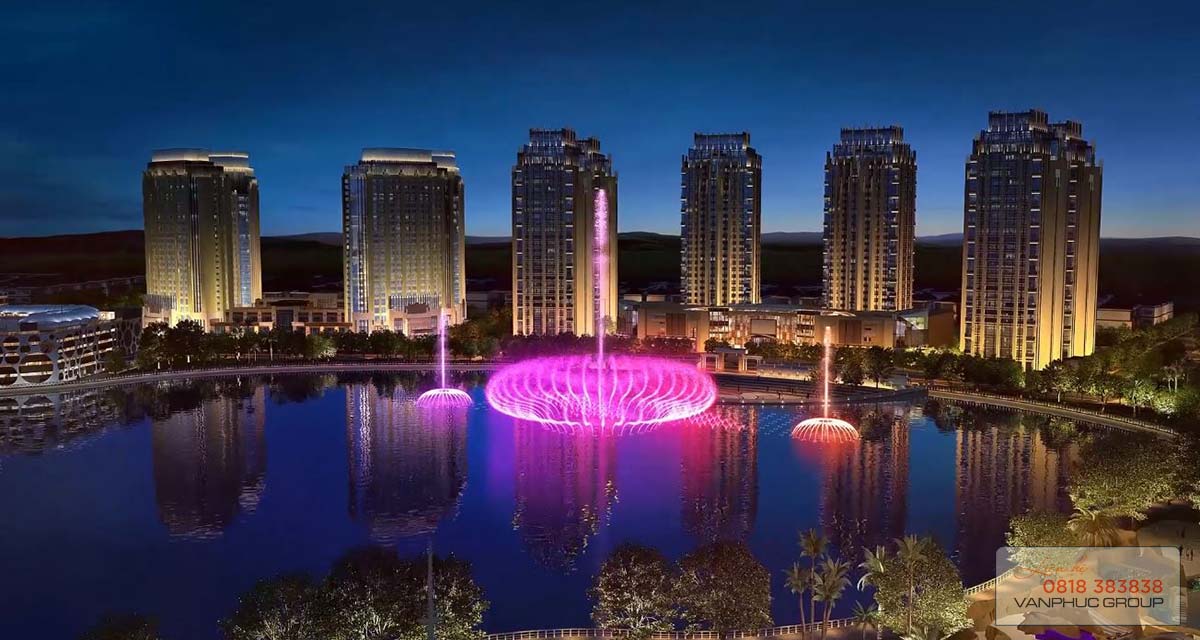 Nhạc nước Van Phuc City Thủ Đức Trên hồ Đại Nhật