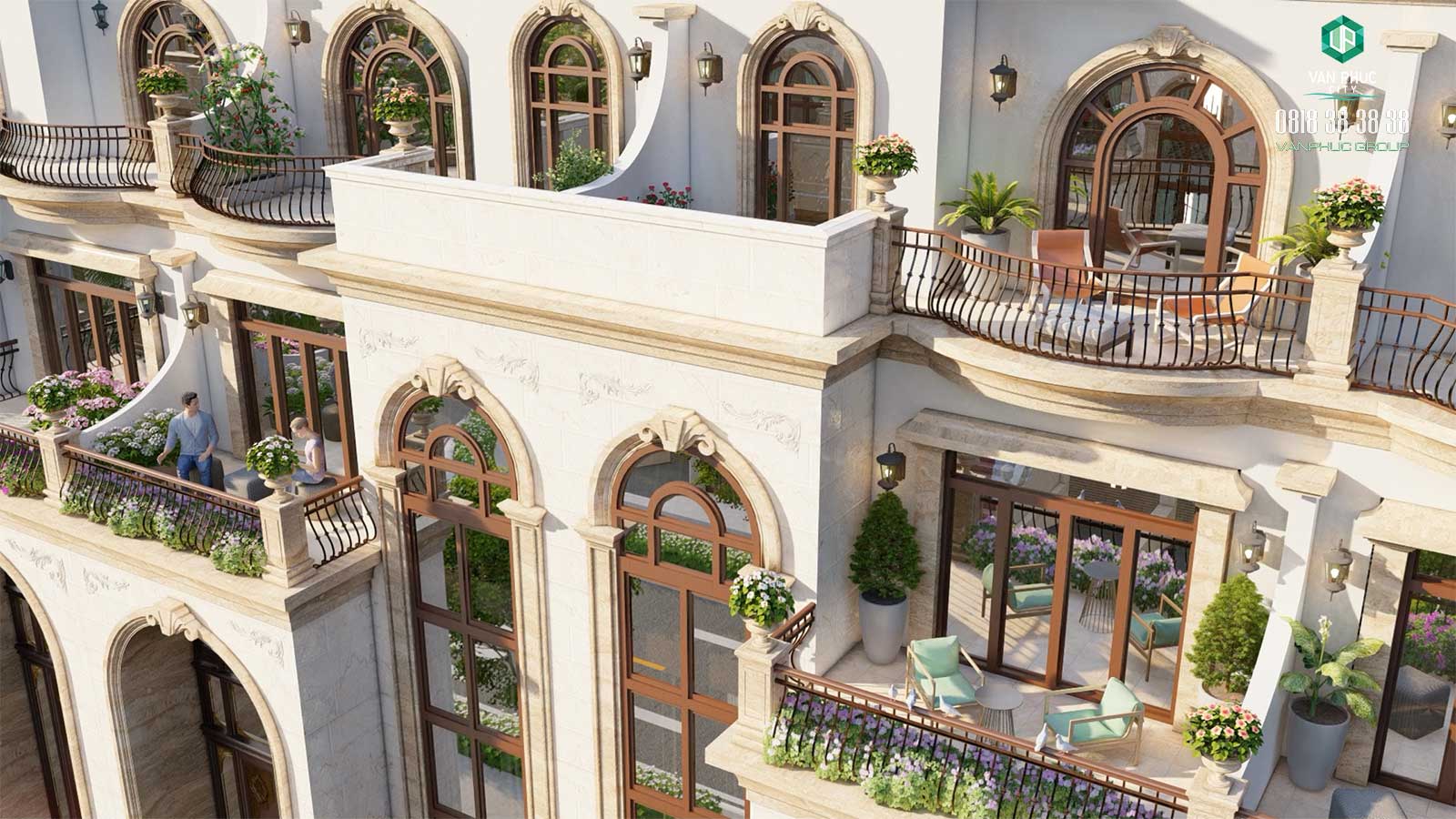 Những mảng xanh & hoa lá xen lẫn trong vẻ sang trọng Sunlake Villas