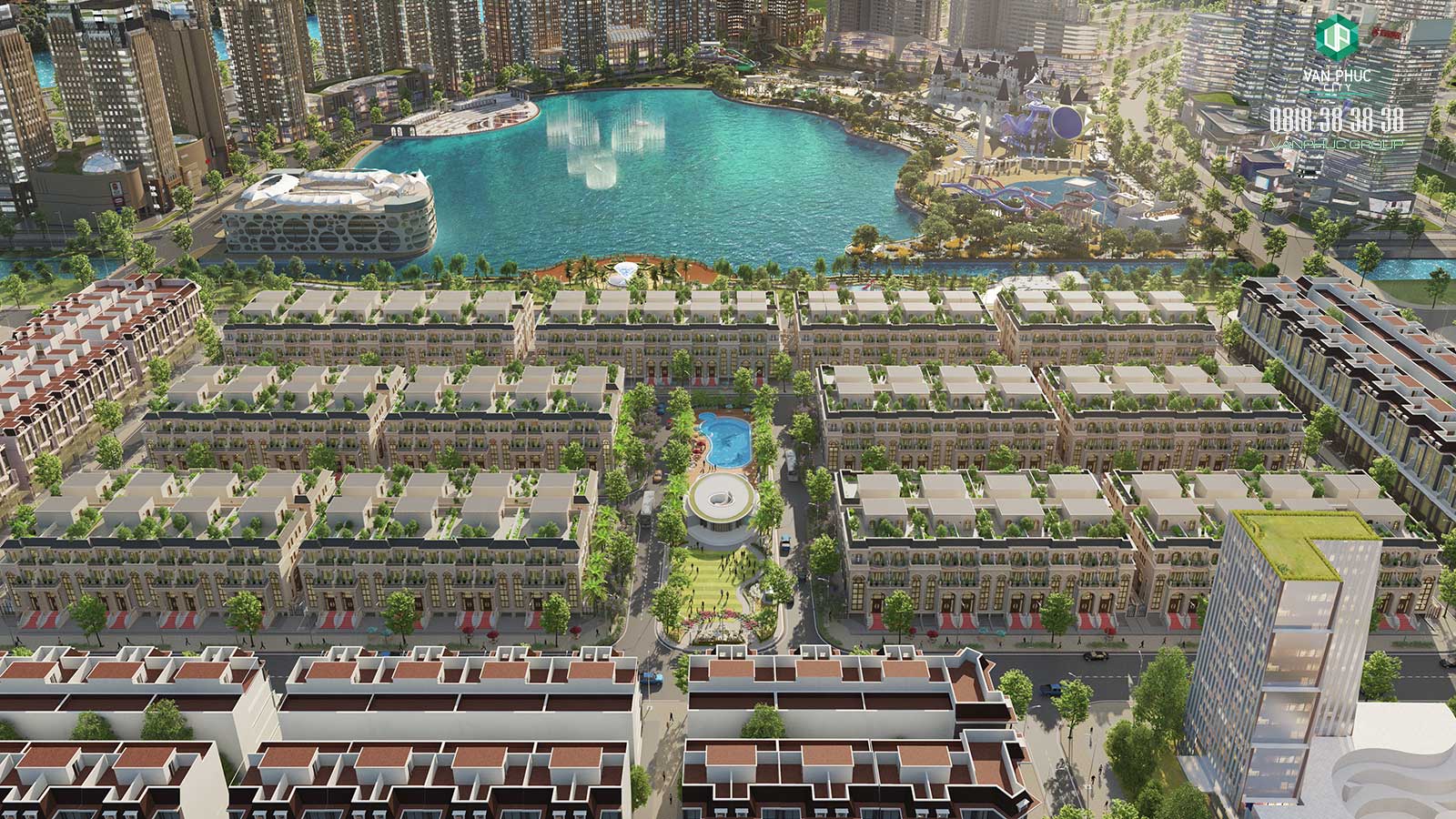 Nhà phố Sunlake Villas view hồ đại nhật