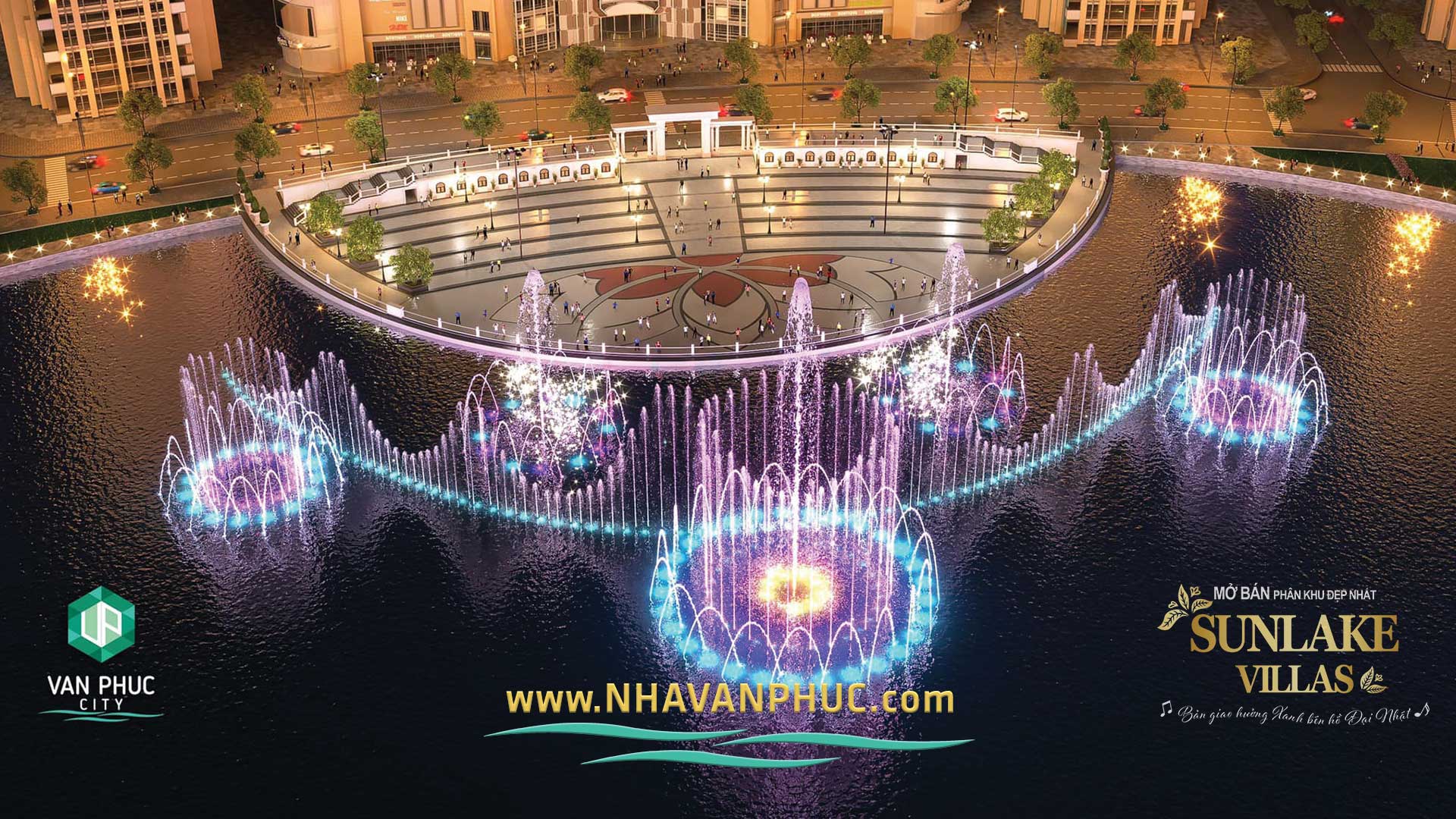 VAN PHUC CITY khởi công công trình nhạc nước trên hồ Đại Nhật 