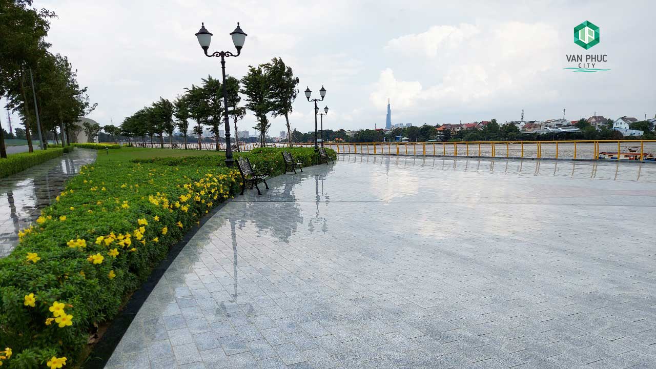 Van Phuc Mansion và công viên ven sông