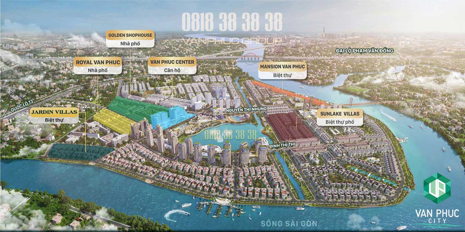 Vị trí Sunlake Villas Vạn Phuc City